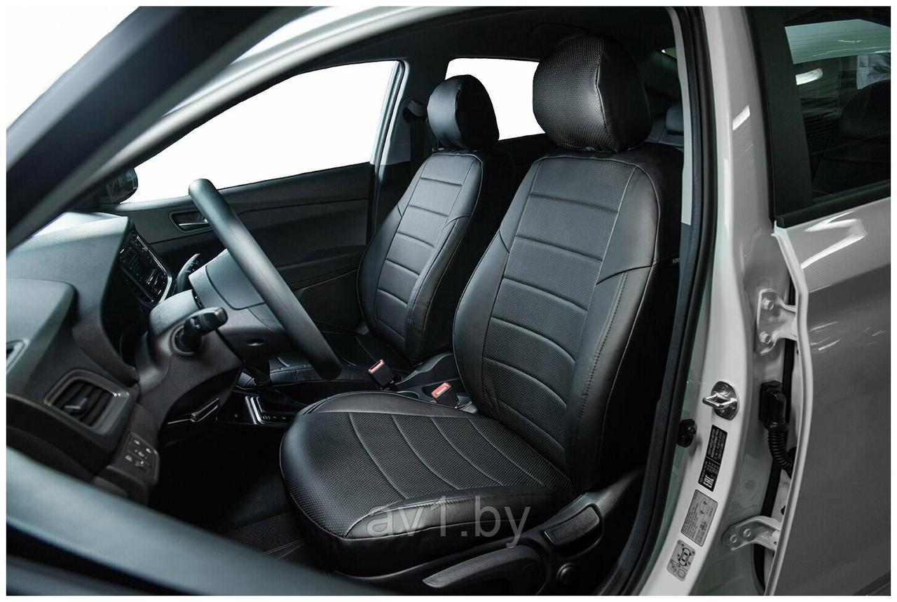 Чехлы на сиденья Nissan Almera G15 (2013-) / Ниссан Альмера G15 (черный) - фото 4 - id-p174362484
