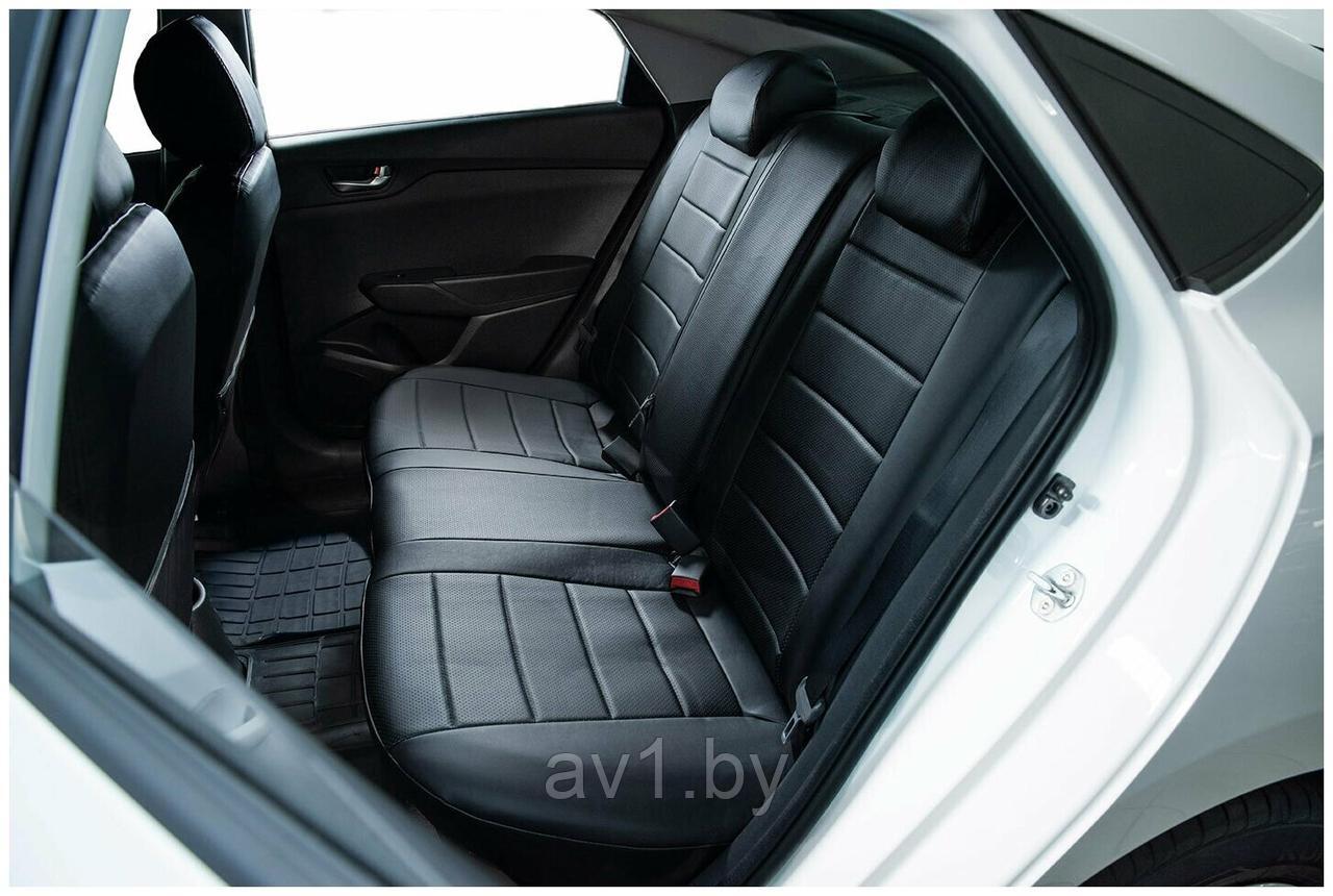 Чехлы на сиденья Volkswagen Polo Sedan (2010-2020) 40/60 / Фольксваген Поло (черный) - фото 5 - id-p174362532