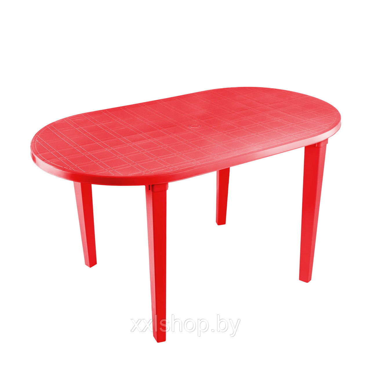 Стол овальный пластиковый (красный) - фото 1 - id-p174846530