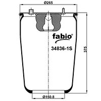 Пневморессора (836) без стакана 34836-1S FABIO