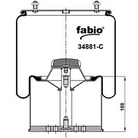 Пневморессора (836) со стаканом 34836-2C FABIO