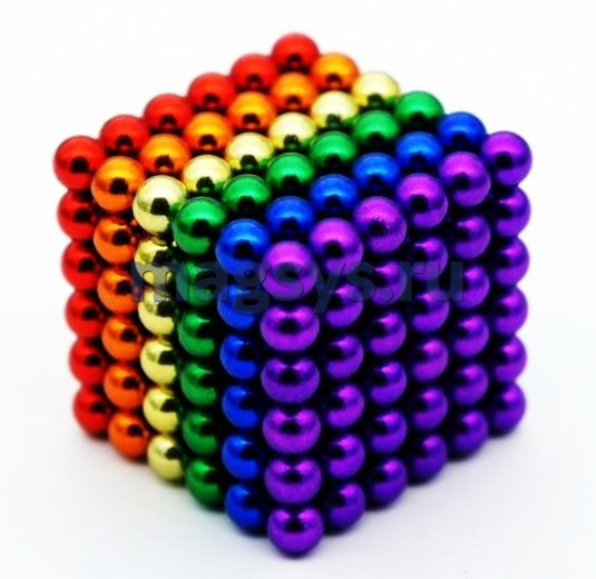 Магнитный неокуб радуга 8 цветов детская развивающая игрушка кубик головоломка пазл антистресс Neocube - фото 2 - id-p174856205