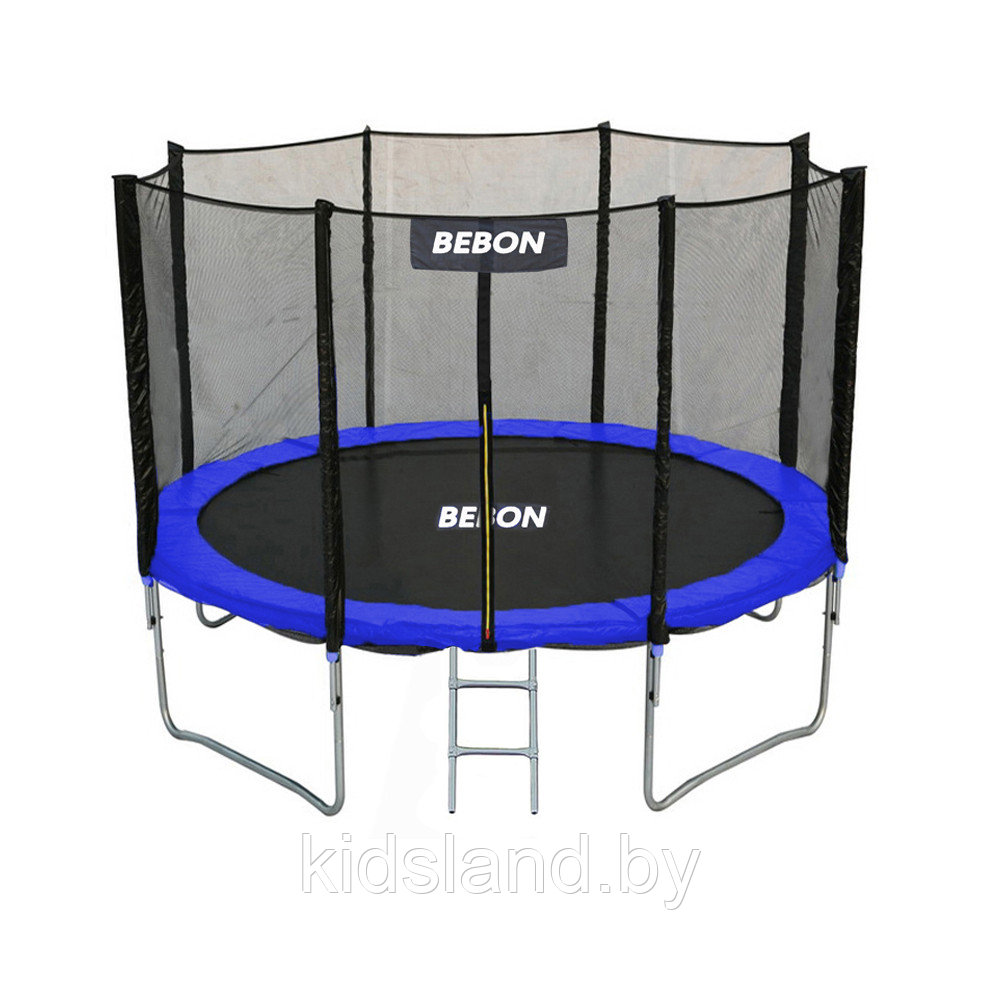 Батут Bebon Sports 12ft (366 см) с внешней сеткой безопасности и лестницей - фото 1 - id-p153573262