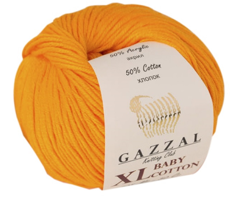 Пряжа Gazzal Baby Cotton XL 3416 апельсин / оранжевый - фото 1 - id-p174869905