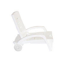 Шезлонг складной на колесах (белый), фото 2
