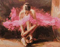 Рисование по номерам, картина "Балерина в розовом"