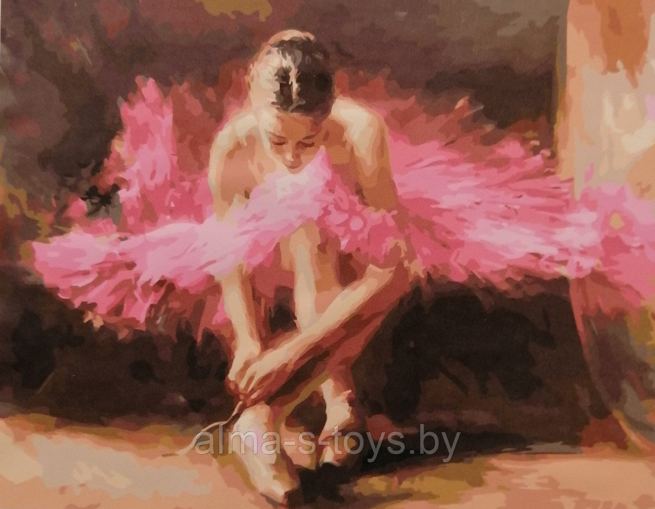 Рисование по номерам, картина "Балерина в розовом" - фото 1 - id-p174895148