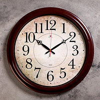Часы настенные, серия: Классика, "Клавер", коричневые, циферблат 40 см, 48 см
