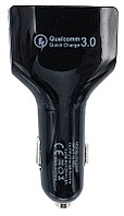 Автомобильное зарядное устройство QC3.0 YY-C008 7A, 4 USB, серебро-черный 555023
