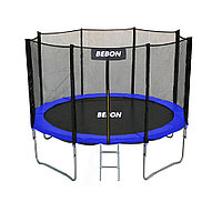 Батут Bebon Sports 12ft (374 см) с внешней сеткой безопасности и лестницей