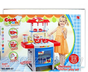 Детская игровая Кухня Super Cook 889-07, со световыми и звуковыми эффектами, 25 аксессуаров