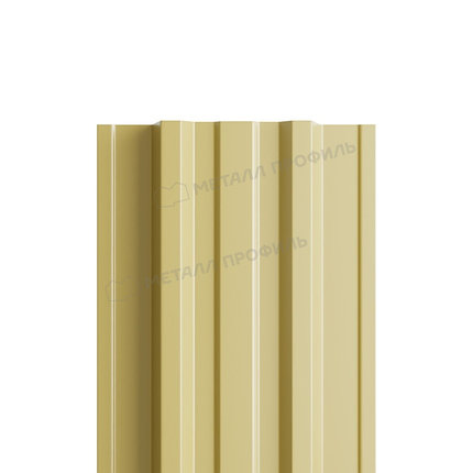 Штакетник металлический МП TRAPEZE-T 16,5х118 (ПЭ-01-1014-0.4) RAL 1014 Слоновая кость, фото 2