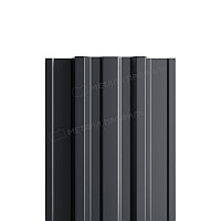 Штакетник металлический МП TRAPEZE-T 16,5х118 (ПЭ-01-7024-0.45) RAL 7024 Серый графит