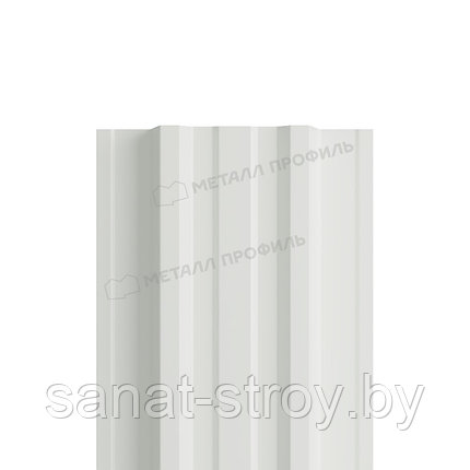 Штакетник металлический МП TRAPEZE-T 16,5х118 (ПЭ-01-9010-0.45)   RAL 9010 Чистый белый, фото 2
