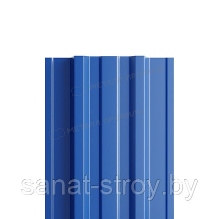 Штакетник металлический МП TRAPEZE-T 16,5х118 (PURMAN-20-5005-0.5)  RAL 5005 Синий насыщенный, фото 2