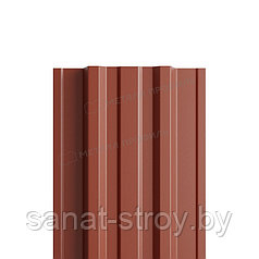 Штакетник металлический МП TRAPEZE-T 16,5х118 (PURETAN-20-29-0.5)  Шоколад RR 29 Вишневый