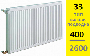 Радиатор KERMI Therm-X2 Profil-Ventil FТV тип 33 400-2600, фото 2