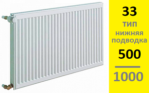 Радиатор KERMI Therm-X2 Profil-Ventil FТV тип 33 500-1000, фото 2