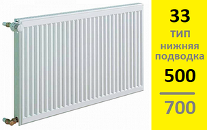 Радиатор KERMI Therm-X2 Profil-Ventil FТV тип 33 500-700, фото 2