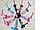 Самокат Макси Scooter MAXI c принтом героев Дисней, трехколесный для мальчиков и девочек Розовый, фото 4