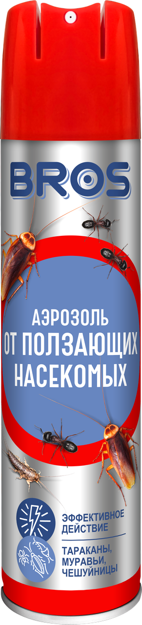Аэрозоль от ползающих насекомых (400 мл) BROS - фото 1 - id-p38164558