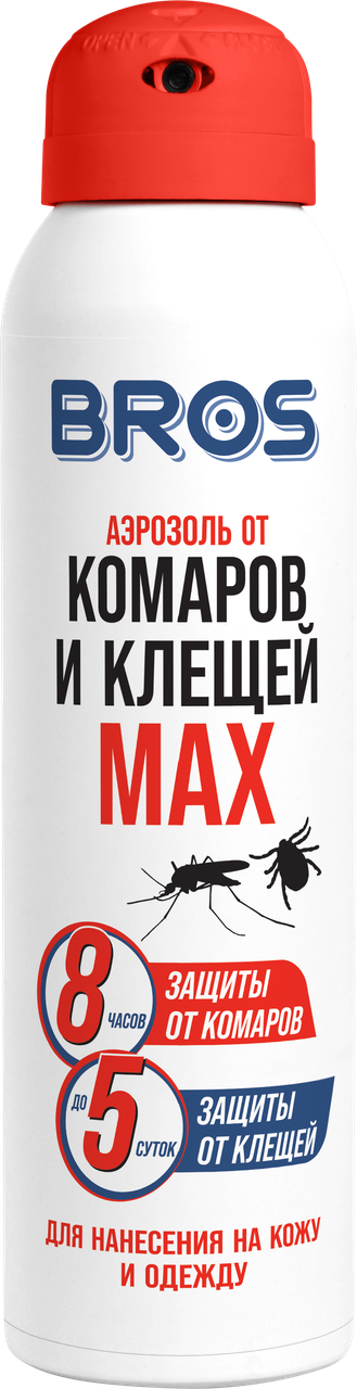 Аэрозоль от комаров и клещей (90 мл)  MAX BROS