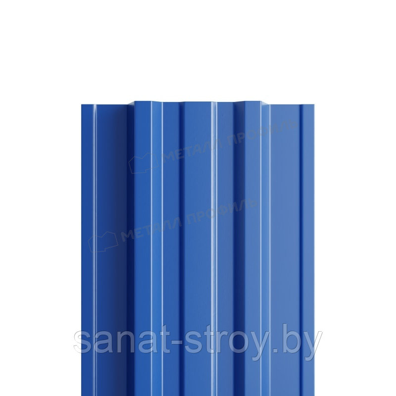 Штакетник металлический МП TRAPEZE-T 16,5х118 NormanMP (ПЭ-01-5005-0.5)  RAL 5005 Синий насыщенный