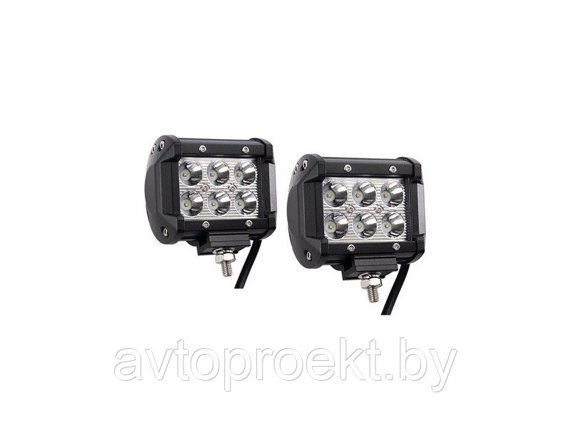 Дополнительные LED фары для внедорожников 18W Cree - фото 1 - id-p174931940