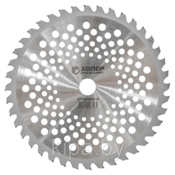 Нож для триммера, Хопер CF49003-V, 255*25,4*40Т (кружочки сплошные)