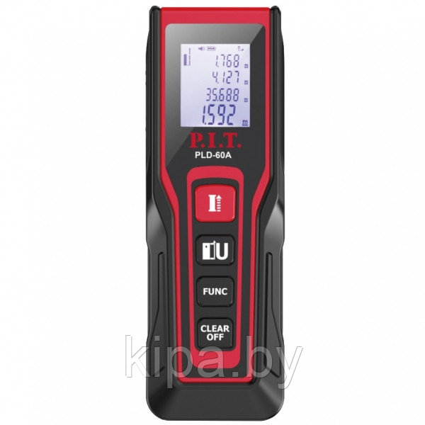 Лазерный дальномер, дальность 60 м., время измерения 0,1-3с, питание ААА