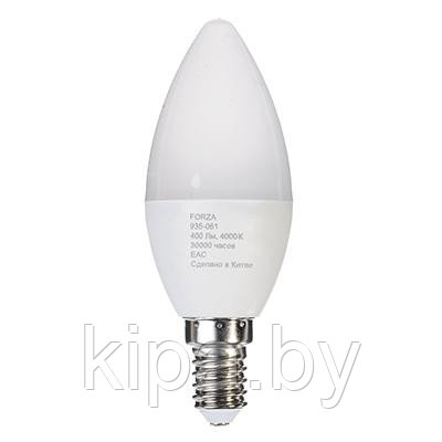 Лампа светодиодная свеча С37 5W, Е14, 400lm 4200K FORZA