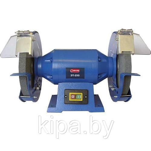 Электроточило бытовое, 800 Вт., 220 В., 50Гц., 2950 об/мин.,диам круга 250мм., 40 м/с, однофаз.