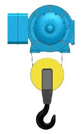 Тельфер электрический канатный стационарный в исполнении на лапах Серия Т01, T17 (Болгария) - фото 1 - id-p174941958