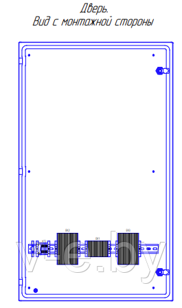 Вид с монтажной стороны шкафа ШЗВ-150