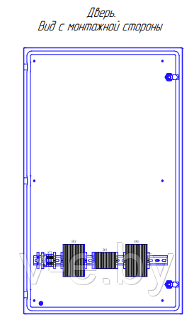 Вид с монтажной стороны шкафа ШЗВ-200