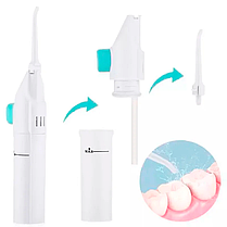 Ирригатор полости рта Power Floss + Щетка зубная на батарейках 2 насадки, фото 2