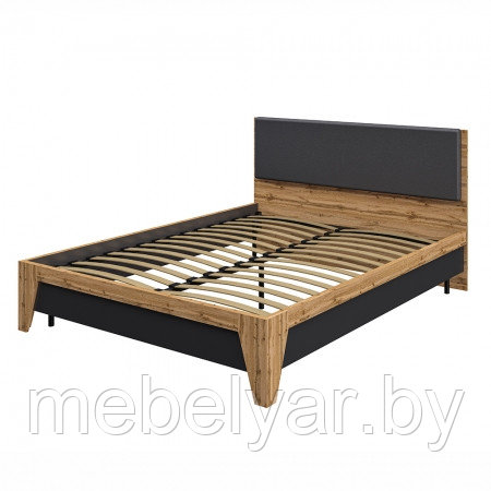 Кровать МН-036-20(1) Мебель Неман Cканди Графит (с подъёмным механизмом)