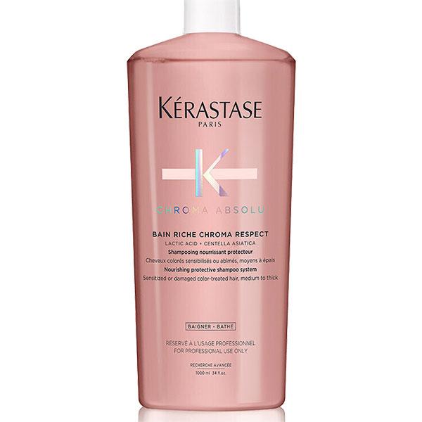 Шампунь Керастаз Хрома Абсолют для окрашенных толстых волос 1000ml - Kerastase Chroma Absolu Bain Riche Chroma - фото 2 - id-p174947446