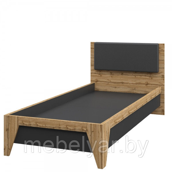 Кровать МН-036-21(1) Мебель Неман Cканди Графит