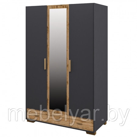 Шкаф для одежды МН-036-33(1) Мебель Неман Cканди Графит - фото 1 - id-p174948306
