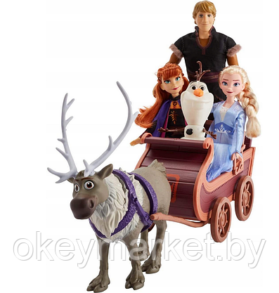 Игровой набор Hasbro Холодное сердце 2 Путешествие на санях E5517, фото 3