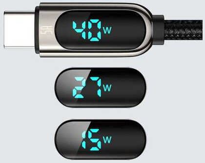 Кабель Baseus Display Fast Charging Data Cable USB Type-C 5A 40W 2м, цвет Черный (CATSK-A01) - фото 5 - id-p174948551