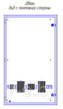 Вид с монтажной стороны шкафа ШЗШ-2_типовое исполнение