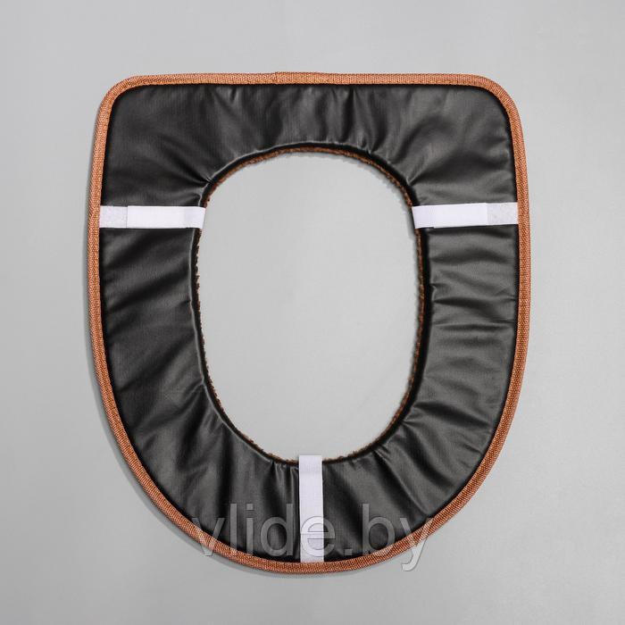 Чехол на сиденье для унитаза на липучках «Плюш», 37×42.5 см, цвет МИКС - фото 4 - id-p174949605