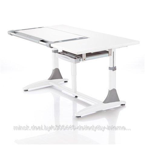 Регулируемый стол-парта COMF-PRO King Desk Белый, серые вставки - фото 3 - id-p64898093