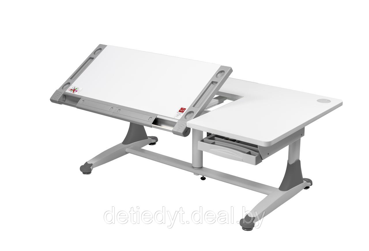 Регулируемый стол-парта COMF-PRO King Desk Белый, серые вставки