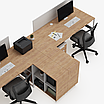 Столы офисные ЛОФТ с тумбами  A902.45 (1380х700х750 стол), фото 2
