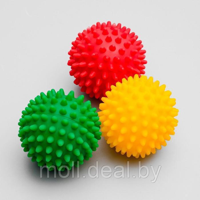 Игрушка "Мяч для массажа" №1, полый, 5,5 см, зелёный - фото 1 - id-p174322730