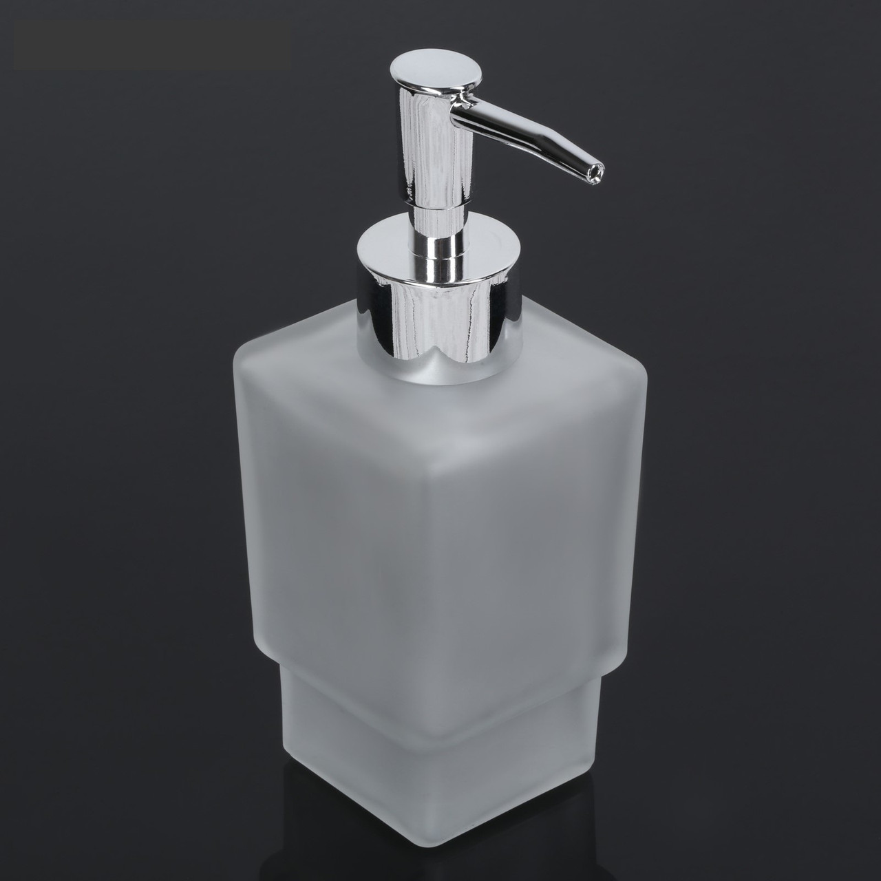 Дозатор для мыла стеклянный матовый Квадро 4694260