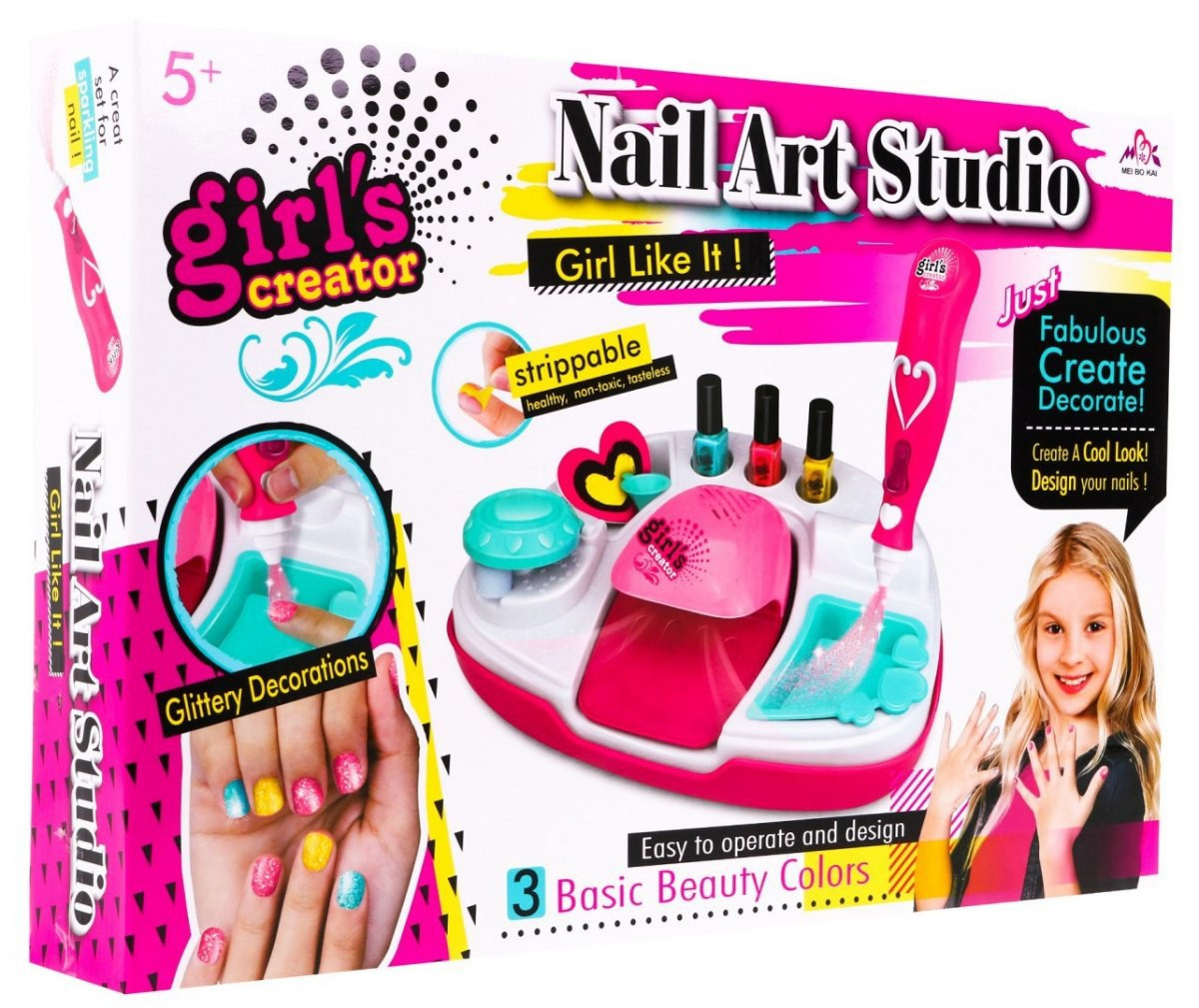 Детский маникюрный набор Nail Art Studio для девочек с сушилкой и распылителем - фото 3 - id-p174962031